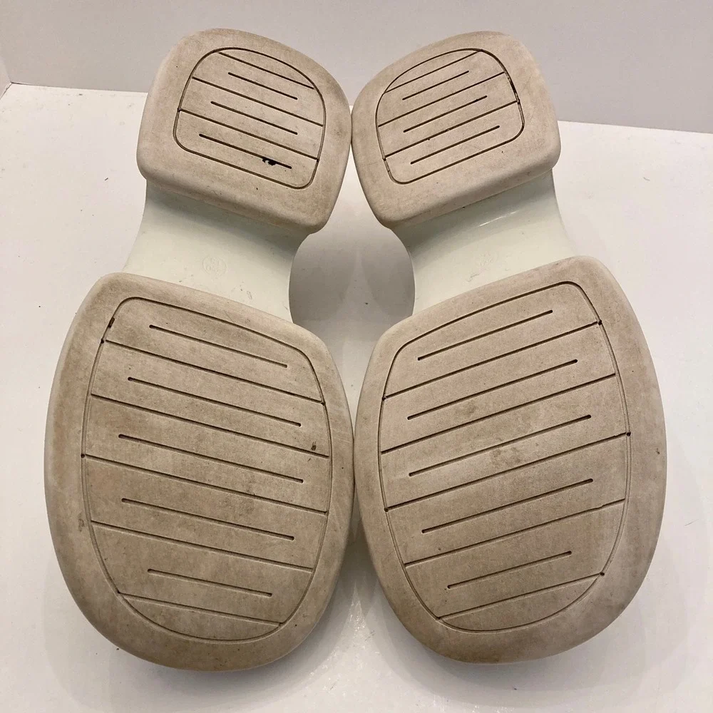 Beau Today Platform Penny Loafers Womens 8.5 (250 mm) White‎ Leather Chunky